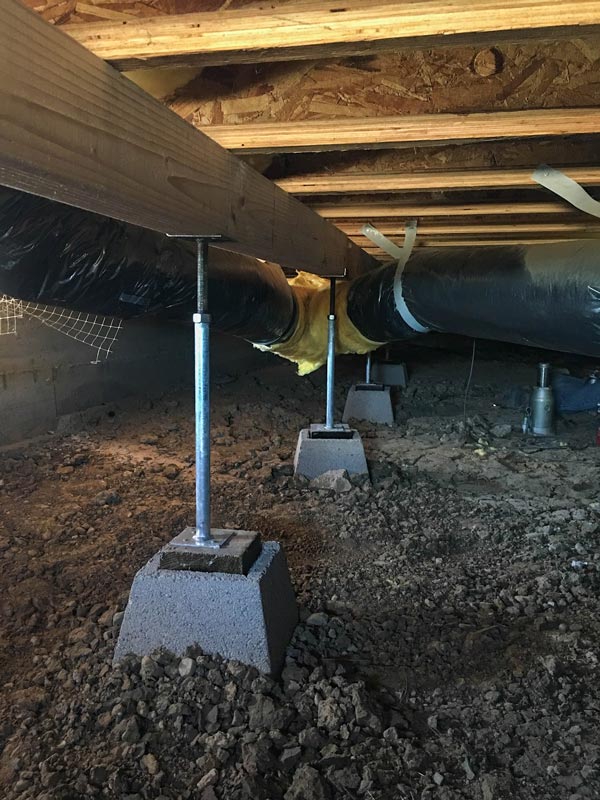 Underlying cause of sagging crawl space in Midwest homes