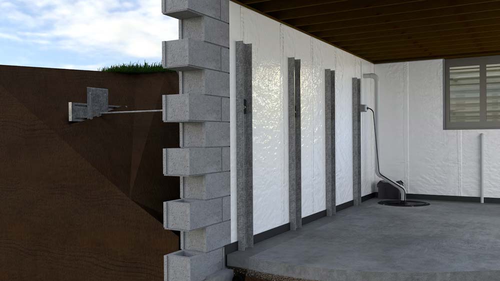 I-Beam Wall Bracing explained by Epp Foundation Repair
