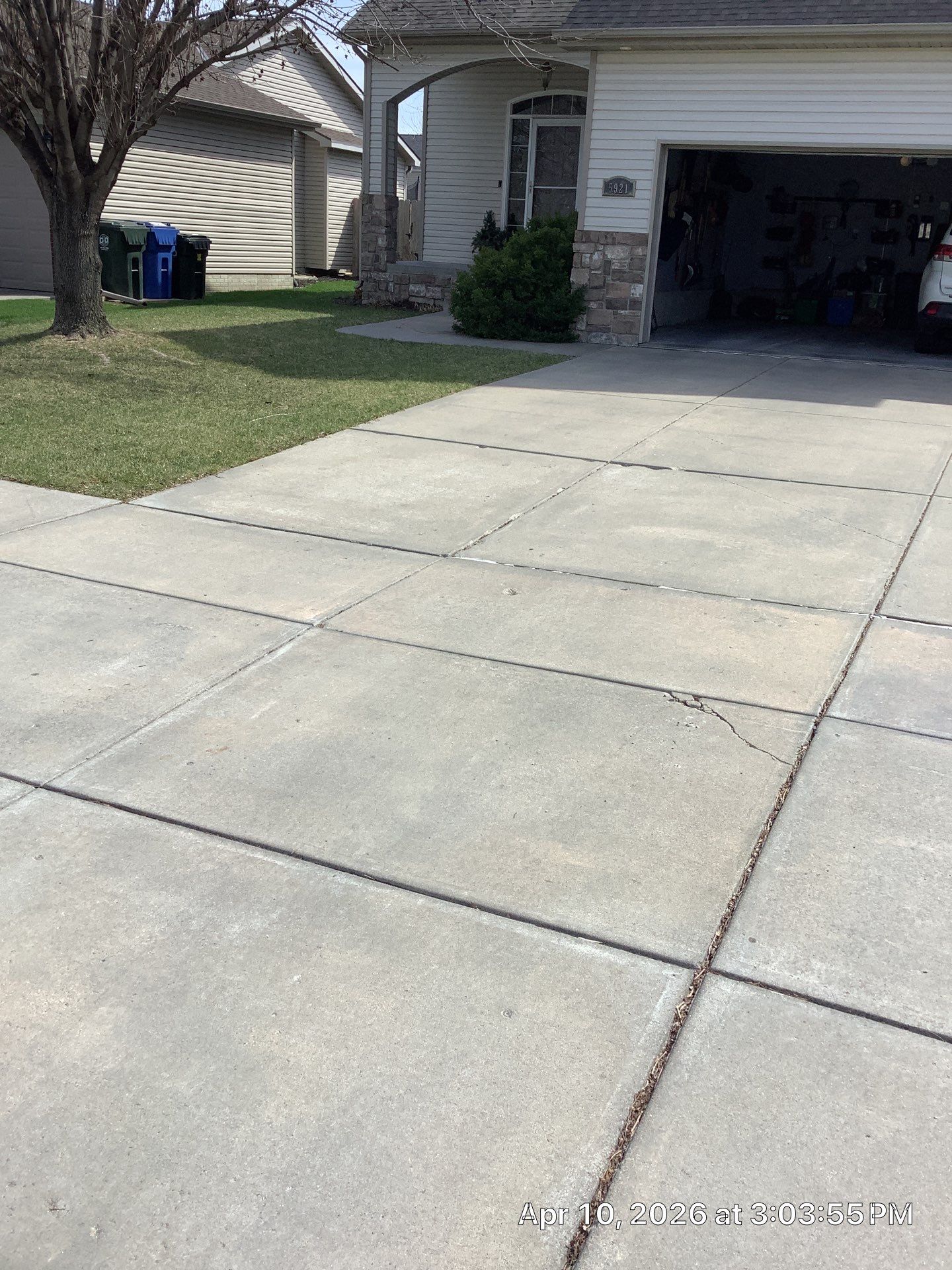 Cracked Driveway