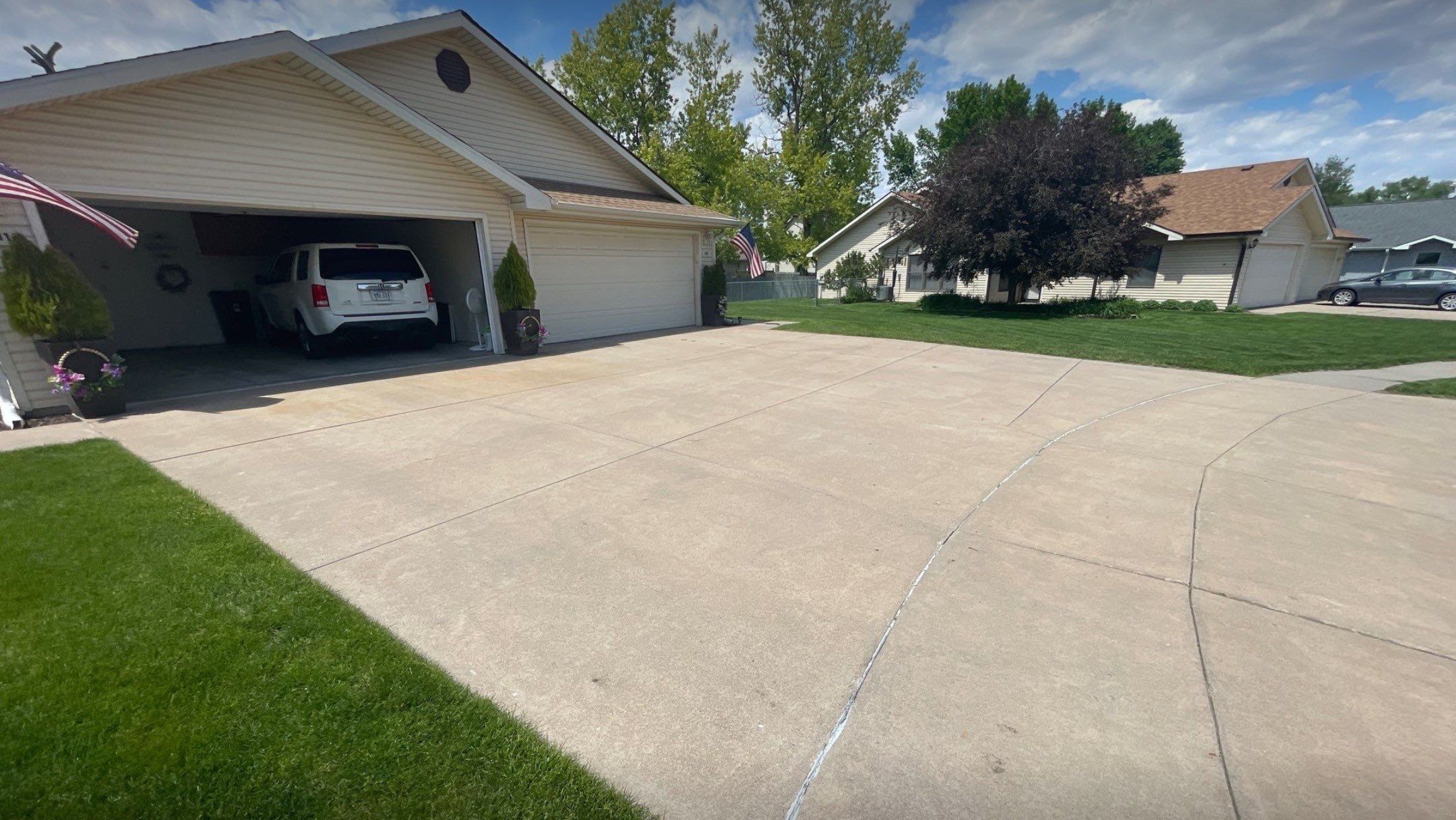 Epp Foundation Repair maintaining a residential concrete driveway with sealed joints in Lincoln, NE.